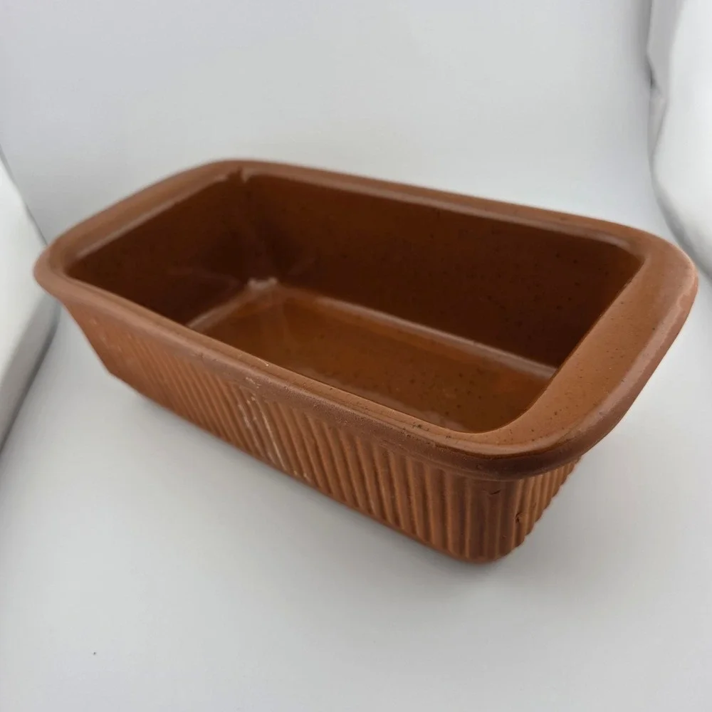 Terracotta Loaf Pan Baking Dish Clay Ramekin Oven‎ Safe Bread Cake